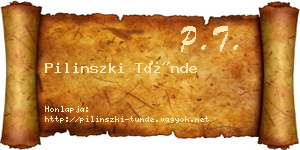 Pilinszki Tünde névjegykártya